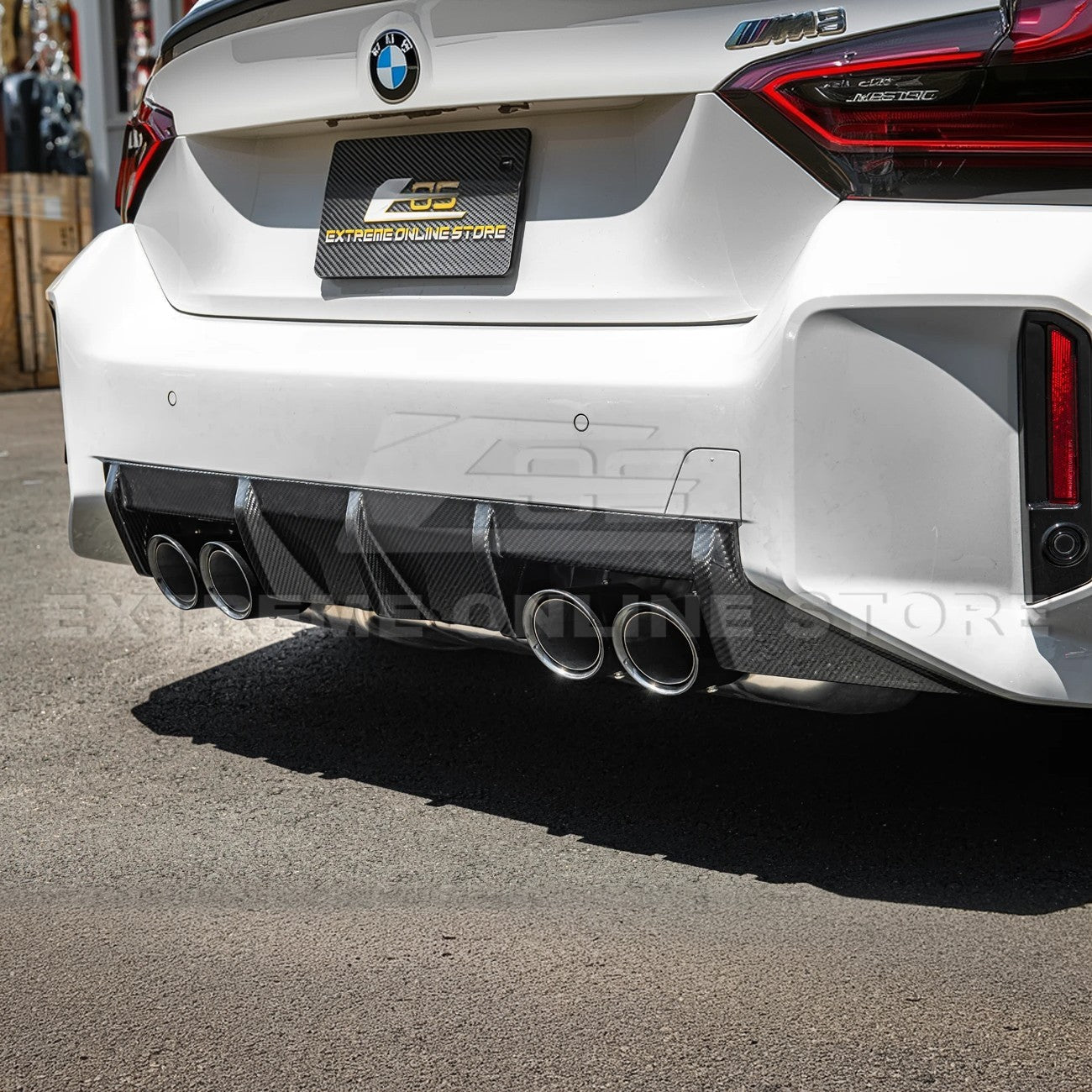 BMW G87 M2 M Sport Performance Carbon Fiber Rear Bumper Diffuser 2023-Up