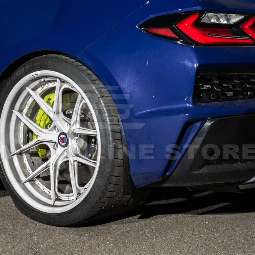 Corvette C8 Z06 XL Extended Rear Mud Flap Guards Matte Black 2023-Up