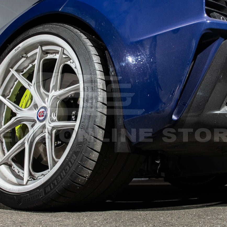 Corvette C8 Z06 XL Extended Rear Mud Flap Guards Matte Black 2023-Up