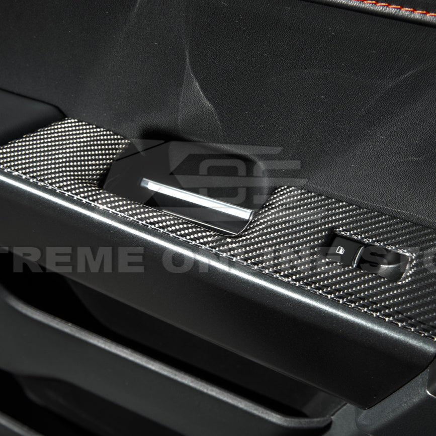 Ford F-150 Dry Carbon Fiber Rear Door Switch Panel Trim Cover 2021-Up