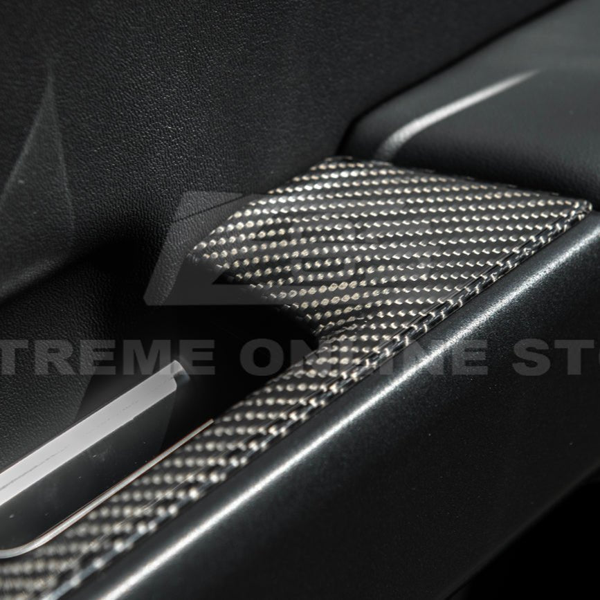 Ford F-150 Dry Carbon Fiber Rear Door Switch Panel Trim Cover 2021-Up