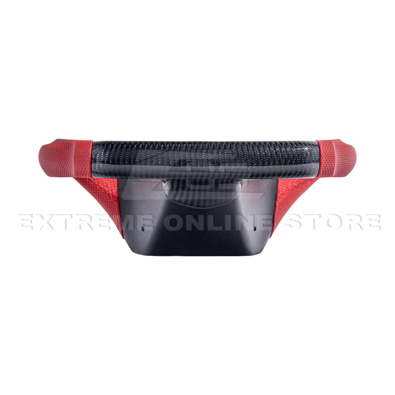 Chevrolet Corvette C6 Carbon Fiber Steering Wheel Red Perforated Leather Stripe 2005-2013