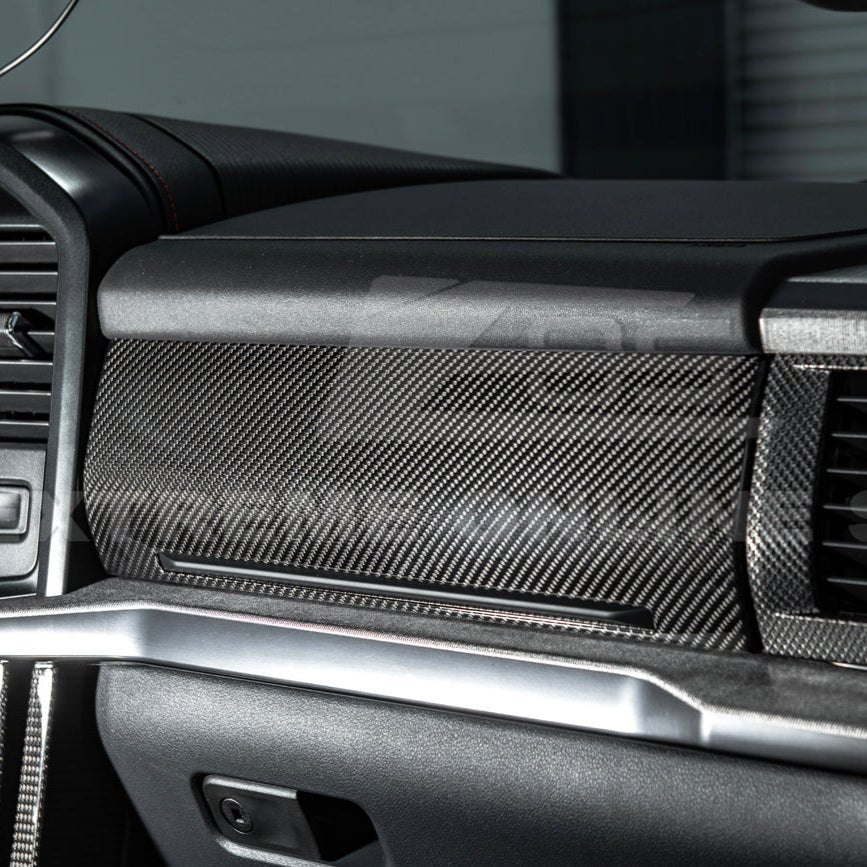Ford F-150 14th Gen Dry Carbon Fiber Passenger Side Storage Panel Cover 2021-Up