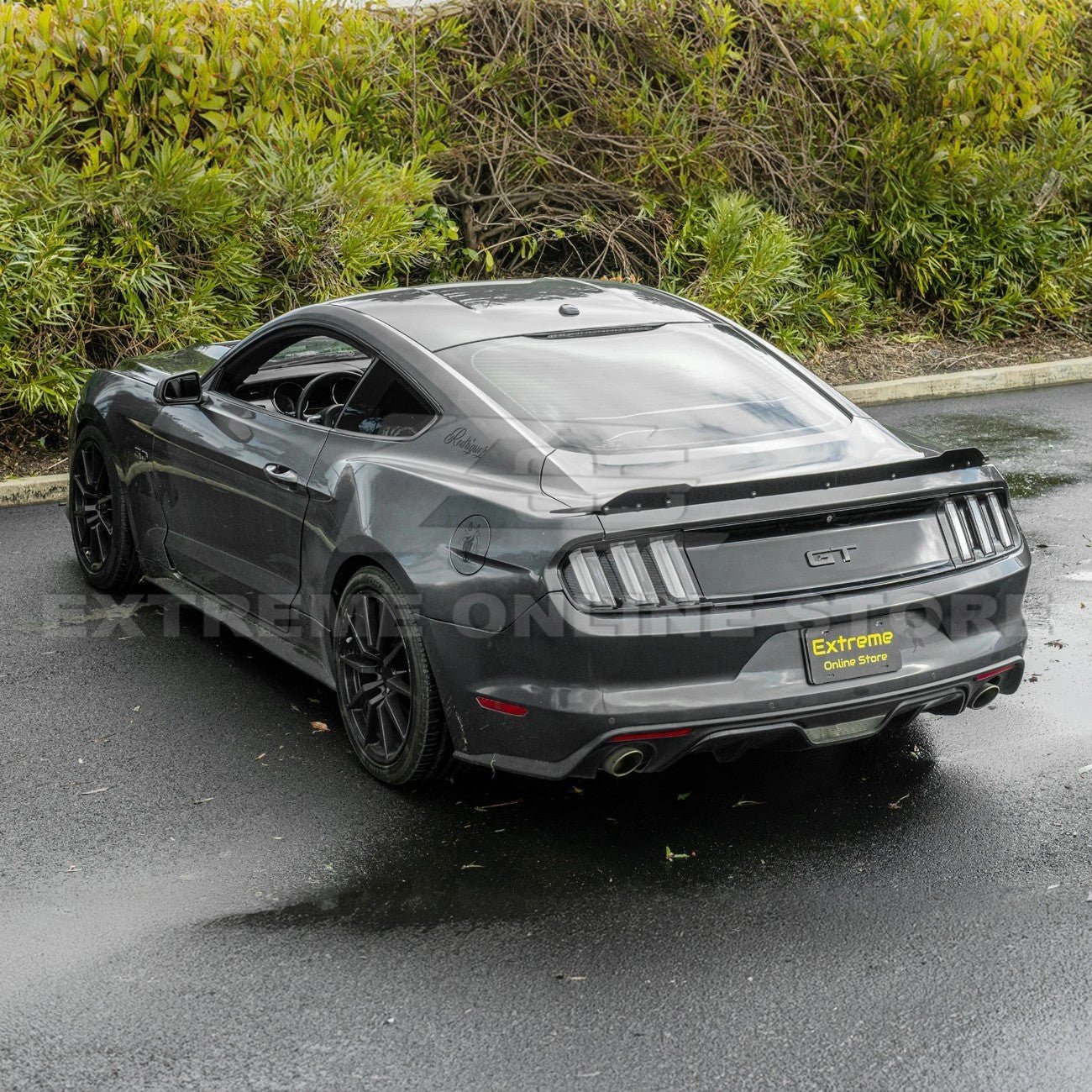 Ford Mustang S550 EOS Performance Track Style Smoke Carbon Wickerbill Spoiler Flap Insert 2015-2023