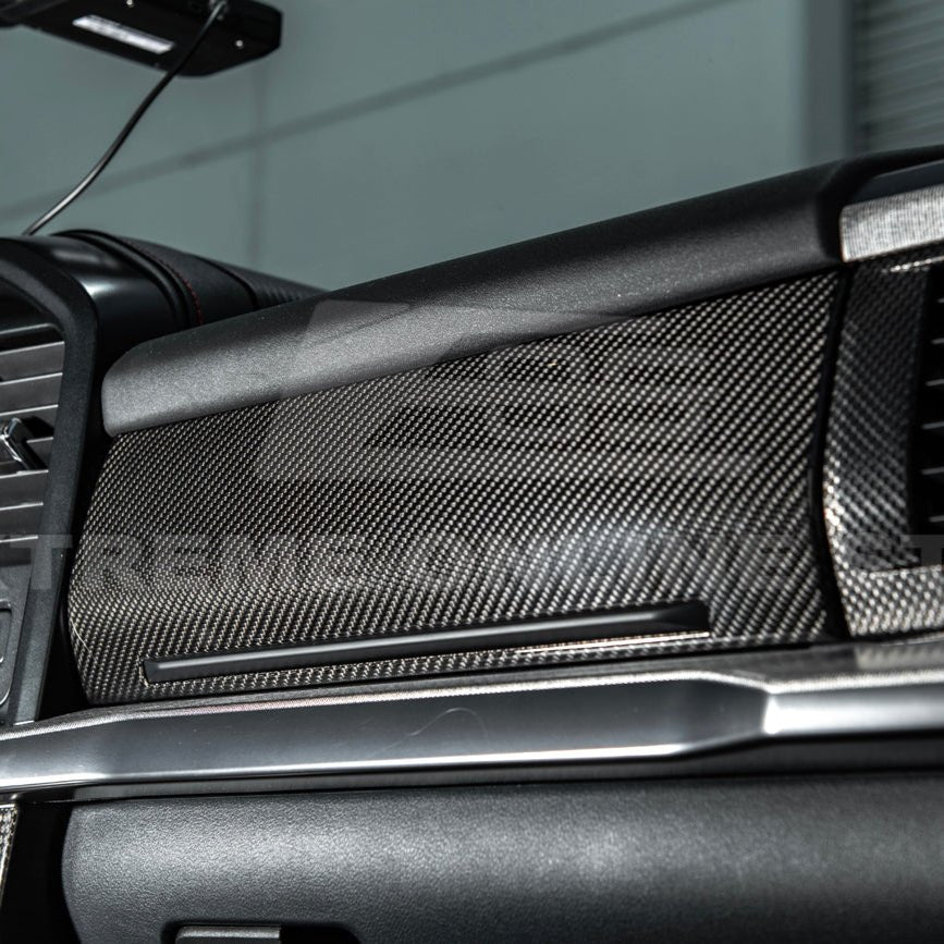 Ford F-150 14th Gen Dry Carbon Fiber Passenger Side Storage Panel Cover 2021-Up
