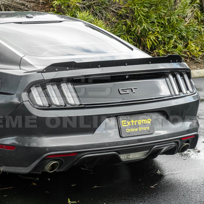 Ford Mustang S550 EOS Performance Track Style Smoke Carbon Wickerbill Spoiler Flap Insert 2015-2023