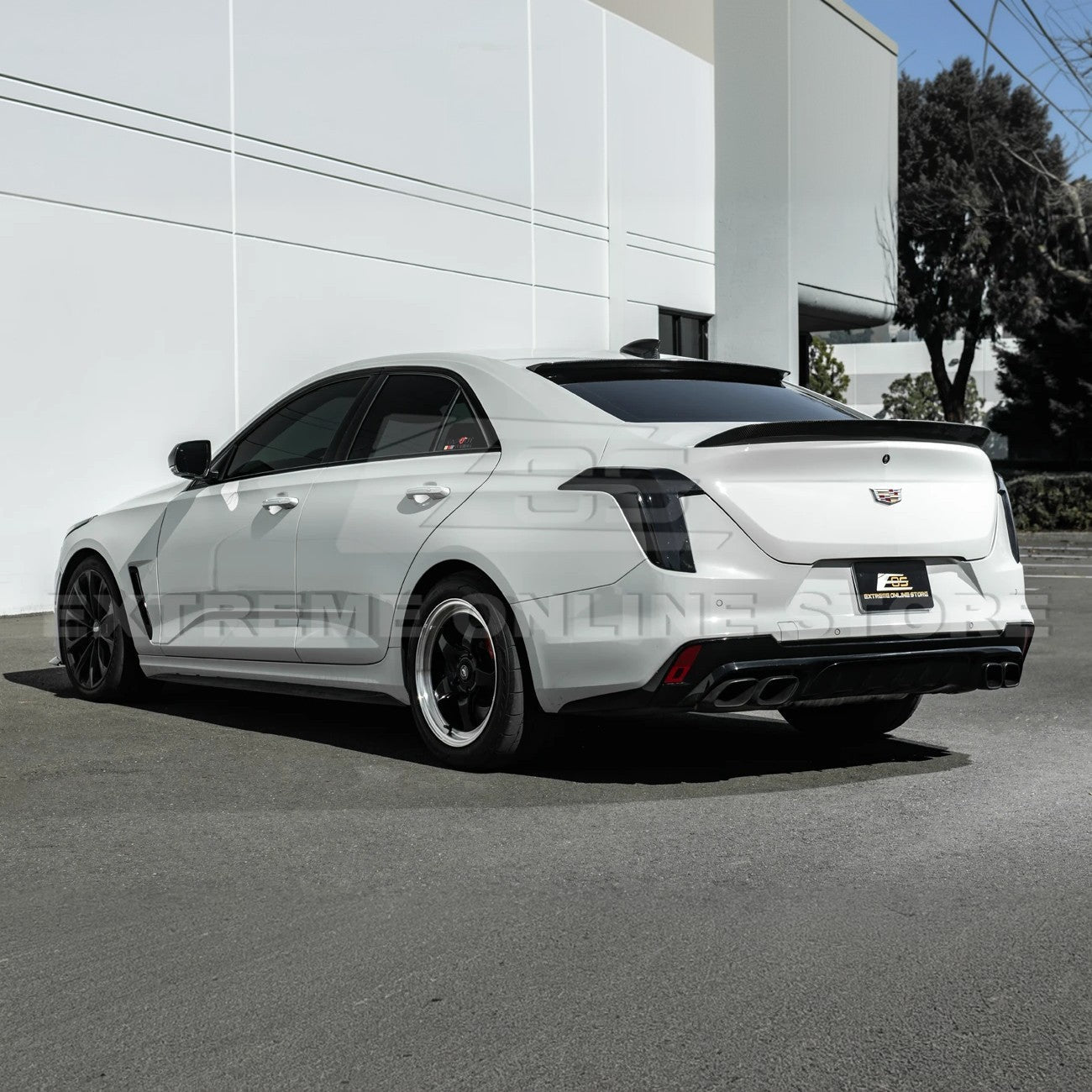 Cadillac CT4 / CT4-V Carbon Fiber Rear Roof Window Spoiler 2020-Up