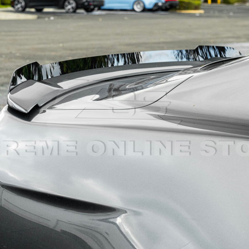 Ford Mustang S550 EOS Performance Track Style Smoke Carbon Wickerbill Spoiler Flap Insert 2015-2023