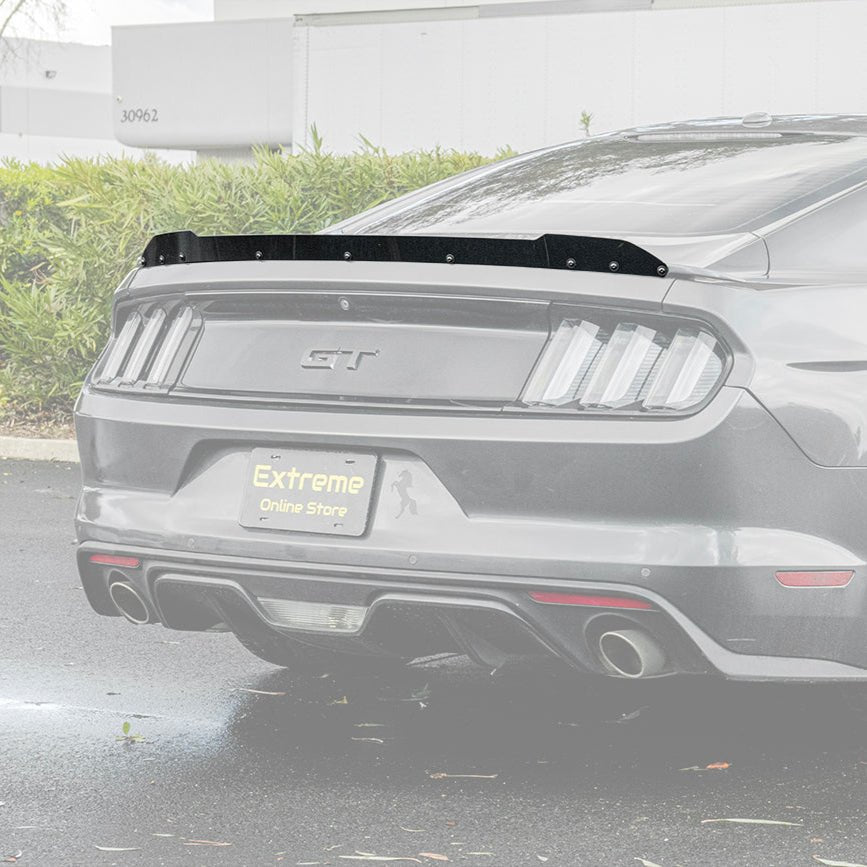 Ford Mustang S550 EOS Performance Track Style Smoke Carbon Wickerbill Spoiler Flap Insert 2015-2023