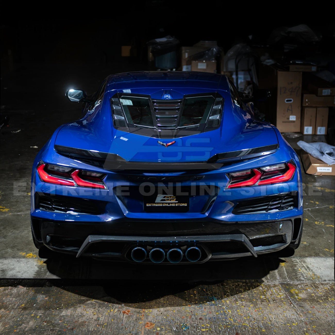 Corvette C8 ZR1 Style Carbon Flash Rear Window Louver Vent Cover 2020-Up