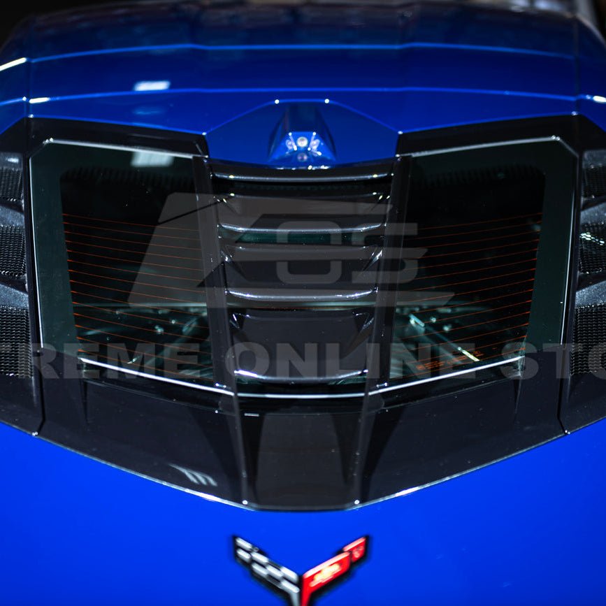 Corvette C8 ZR1 Style Carbon Flash Rear Window Louver Vent Cover 2020-Up