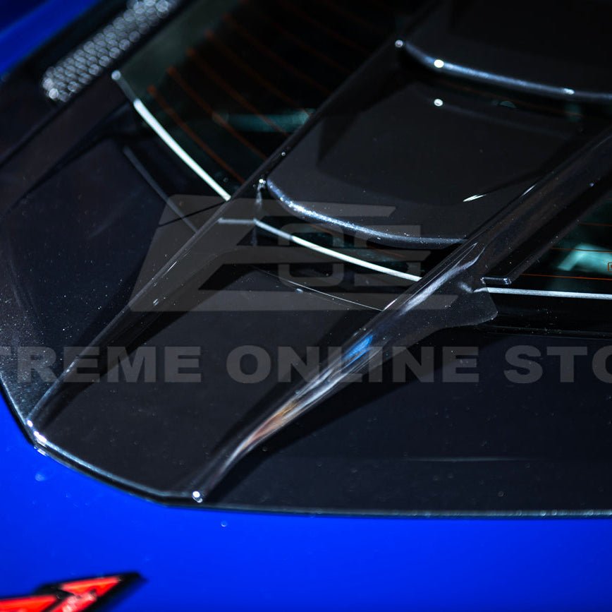 Corvette C8 ZR1 Style Carbon Flash Rear Window Louver Vent Cover 2020-Up