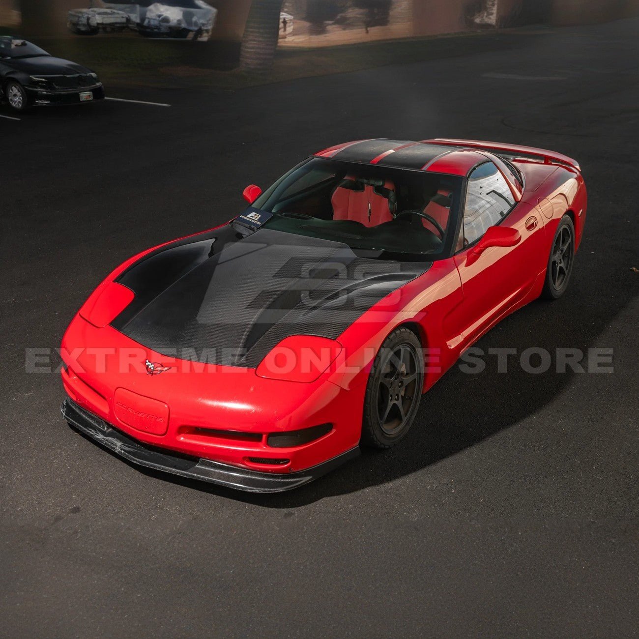 Chevrolet Corvette C5 EOS Performance Style Carbon Fiber Front Cow Vented Hood Cover 1997-2004