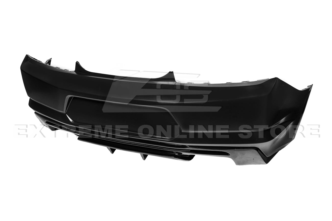 Chevrolet Camaro 6th Gen ZL1 Style Primed Black Rear Bumper Conversion Kit 2016-2018
