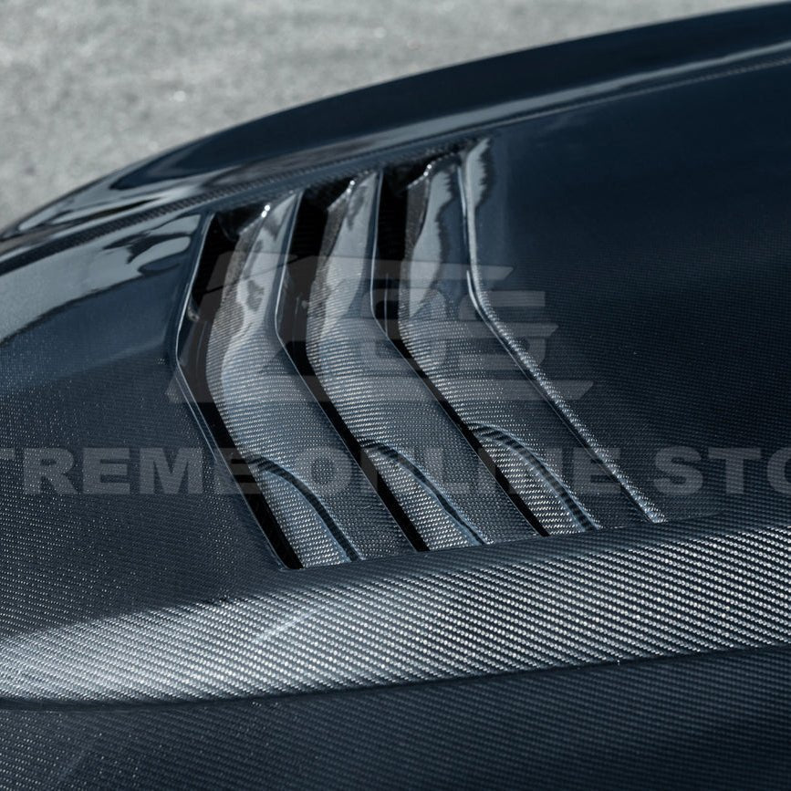 Cadillac CT5 / CT5-V Carbon Fiber Front Bumper Hood Vented Cover Blackwing Style 2020-Up