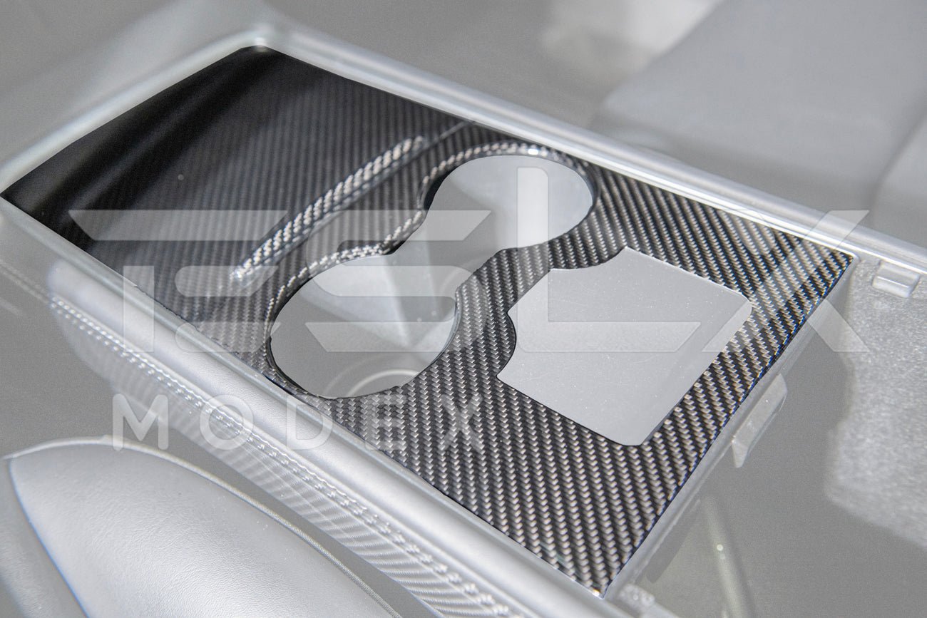 Tesla Model 3 Model Y Carbon Fiber Interior Center Console Cover 2020-2024