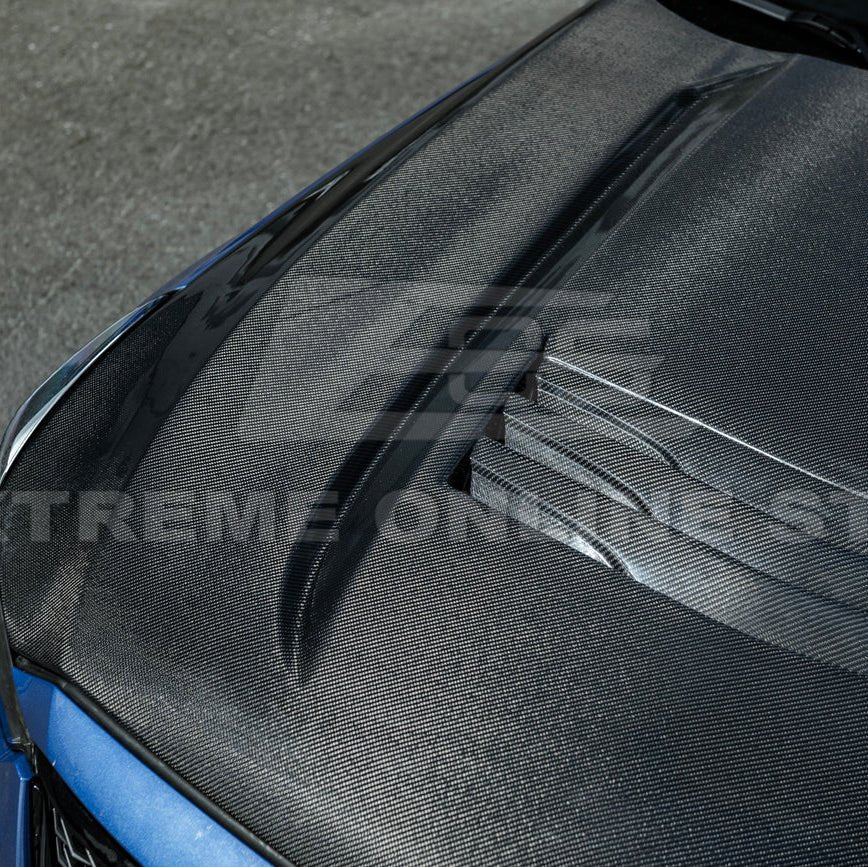 Cadillac CT5 / CT5-V Carbon Fiber Front Bumper Hood Vented Cover Blackwing Style 2020-Up