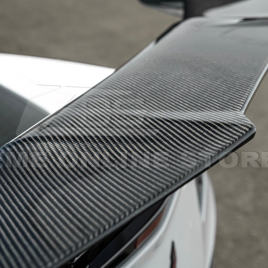 Chevrolet Corvette C7 ZR1 ZTK Style Carbon Fiber Extended High Wing Spoiler Kit 2014-2019