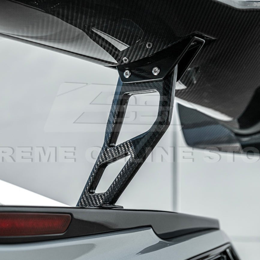 Chevrolet Corvette C7 ZR1 ZTK Style Carbon Fiber Extended High Wing Spoiler Kit 2014-2019