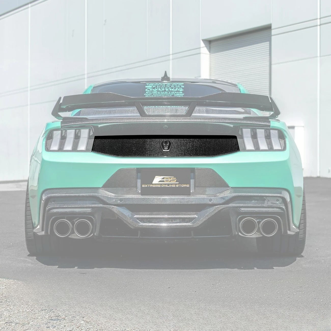 Ford Mustang S650 Factory Style Dry Carbon Fiber Rear Trunk Panel Trim Cover 2024-Up
