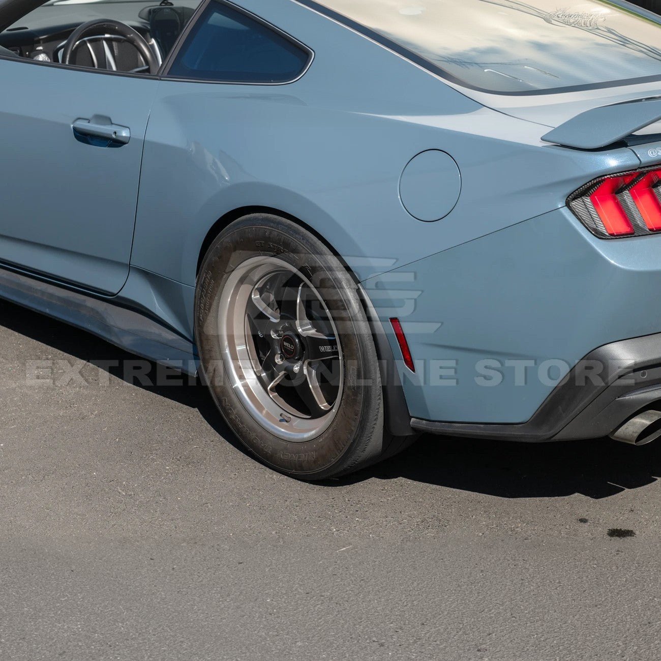 Ford Mustang S650 EOS Dry Carbon Fiber Mud Flap Splash Guard Set 2024-Up