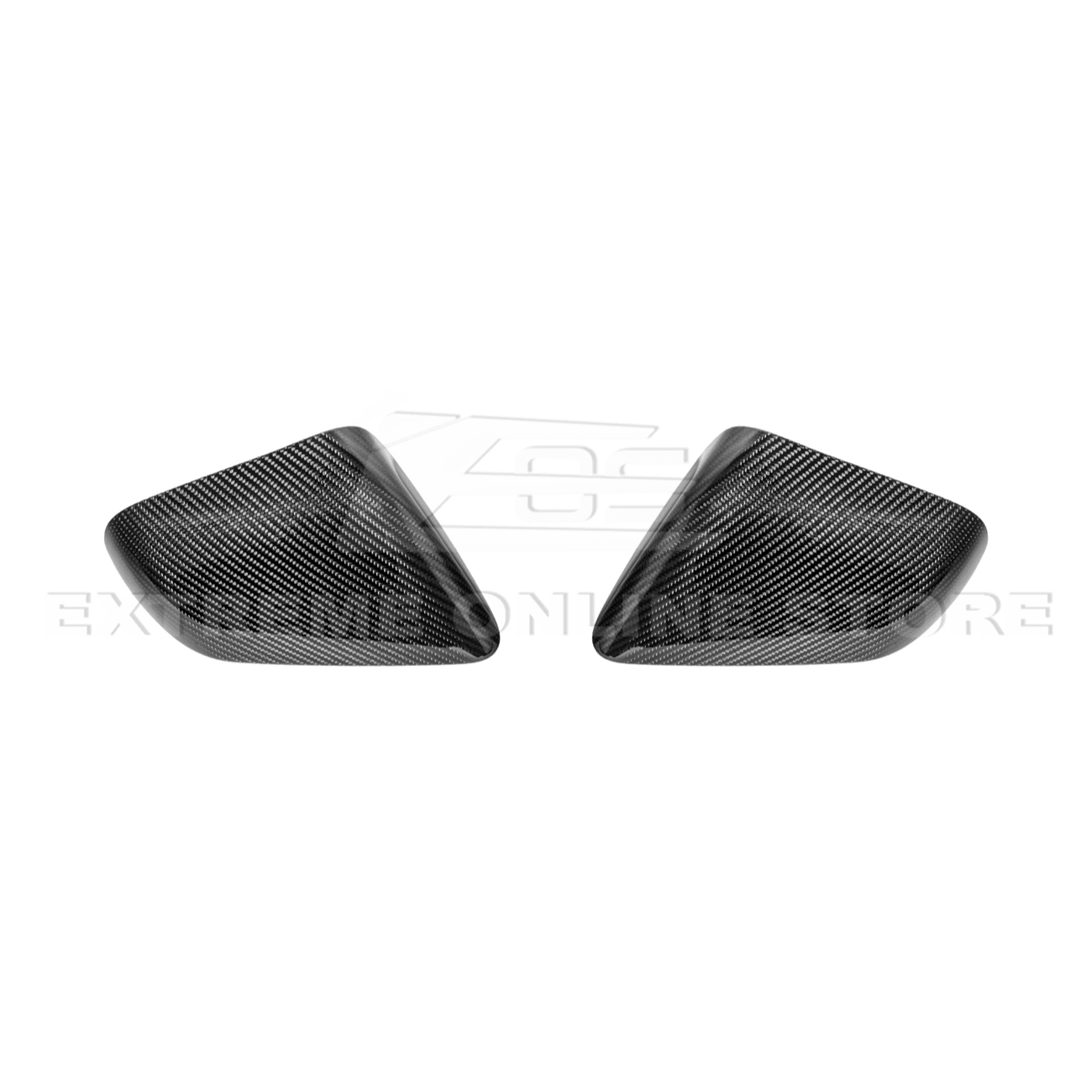 Ford Mustang S550 Factory Style Dry Carbon Fiber Side Mirror Cap Cover Pair 2015-Up
