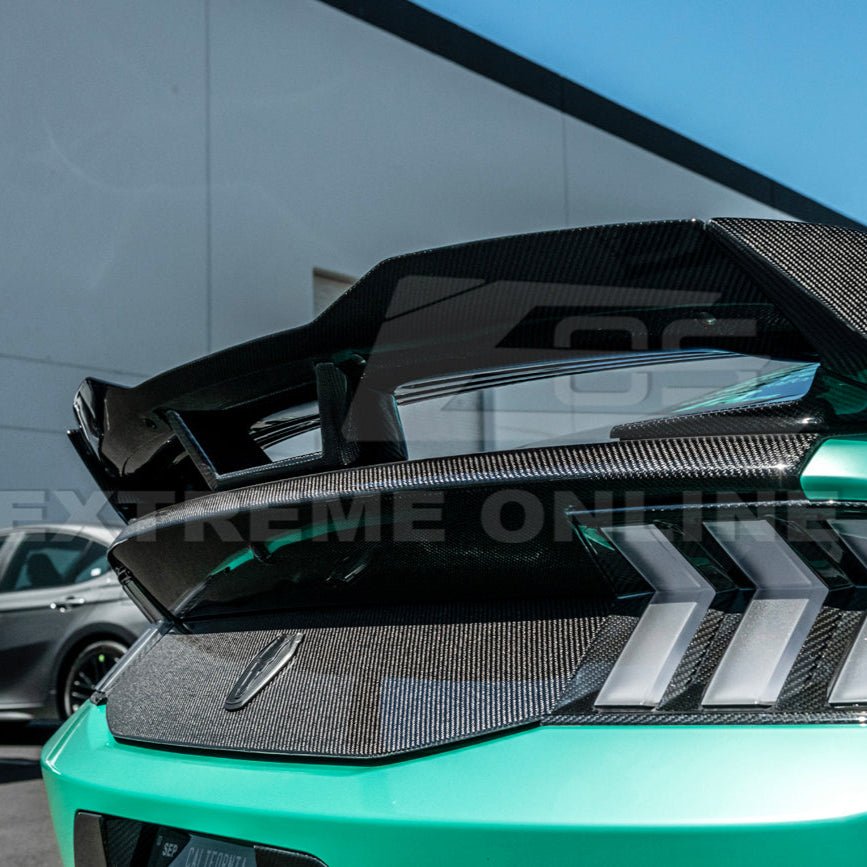 Ford Mustang S650 Factory Style Dry Carbon Fiber Rear Trunk Panel Trim Cover 2024-Up