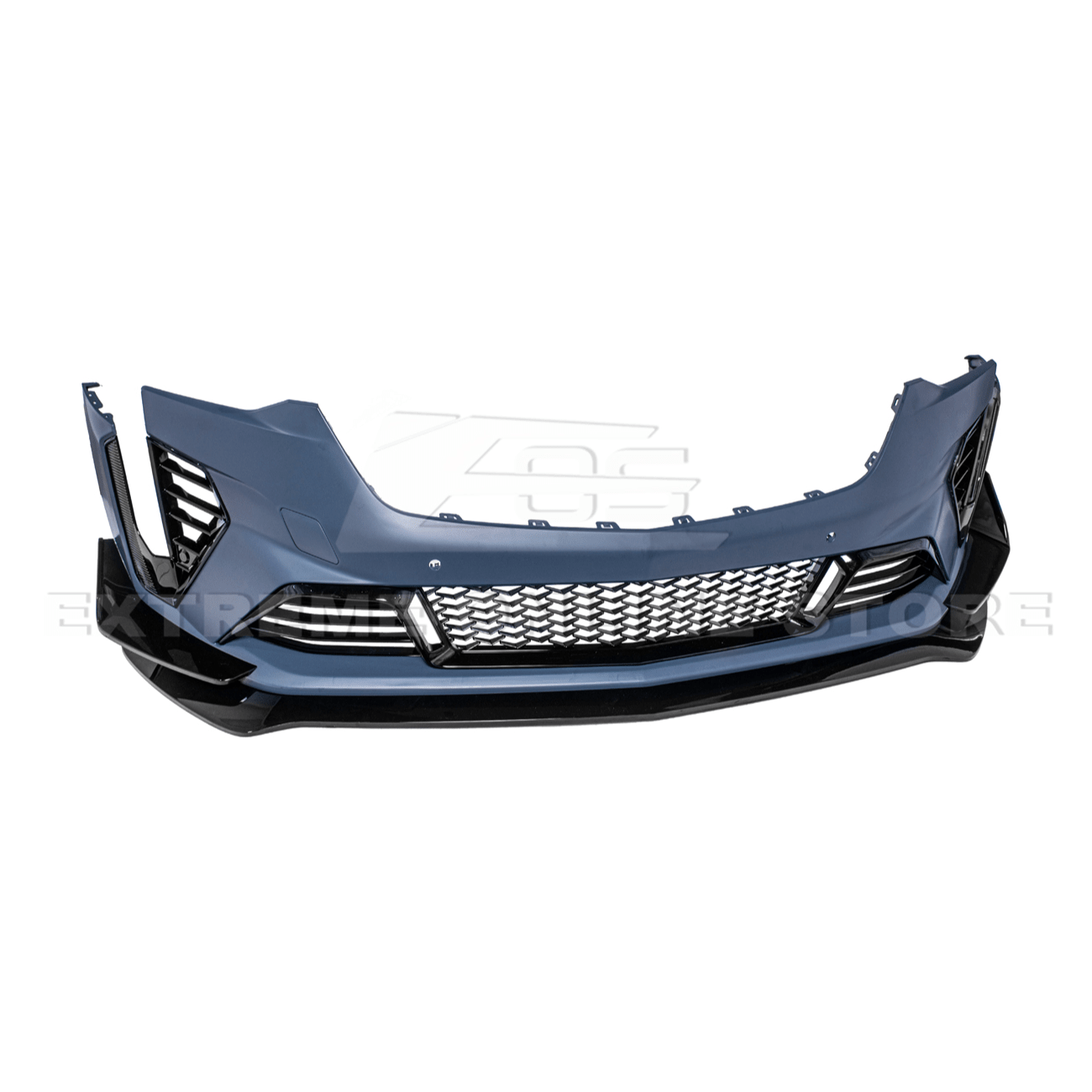 Cadillac CT4 CT4-V Blackwing Style Primed Black Front Bumper Conversion Kit 2020-Up