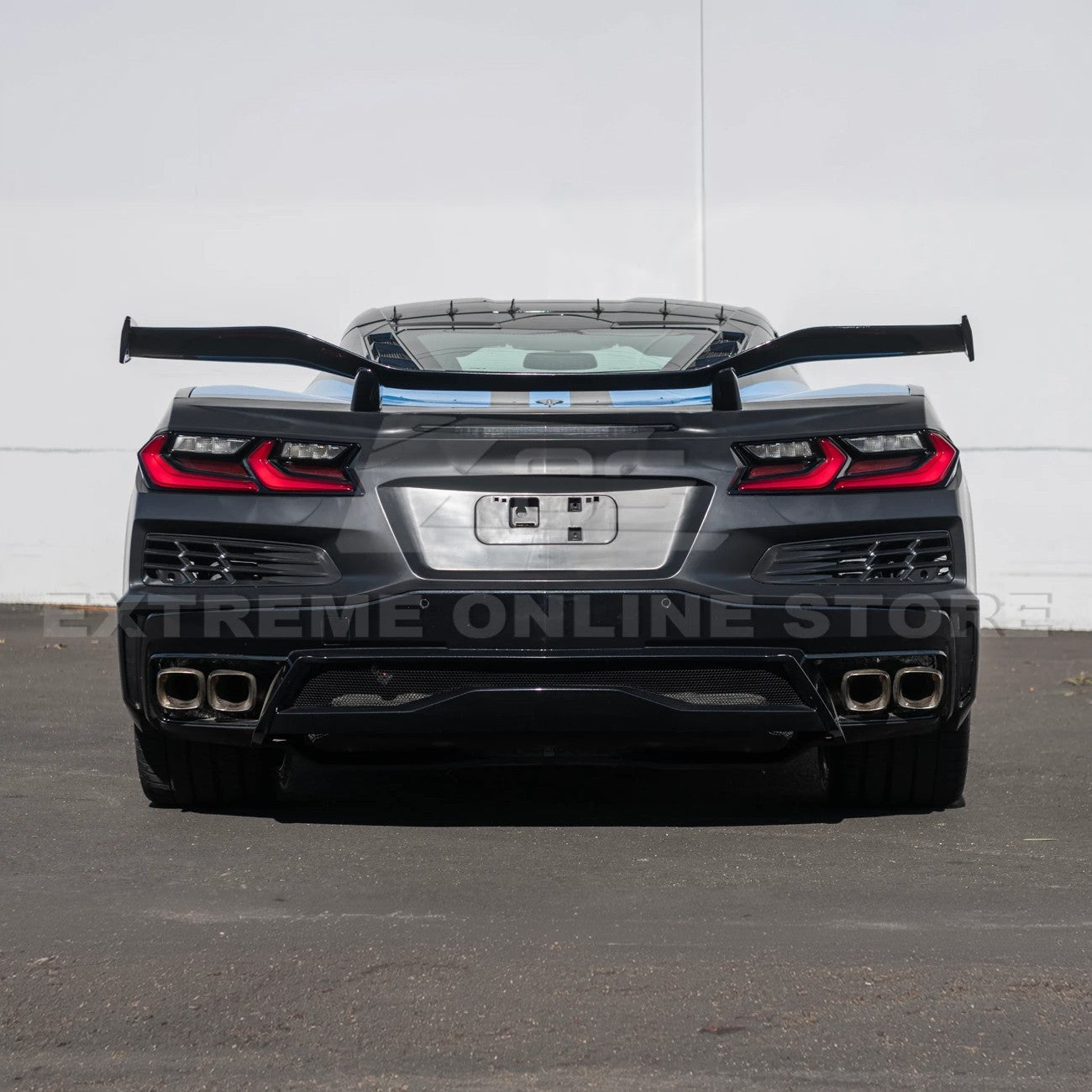 Chevrolet Corvette C8 Stingray Z06 Style Rear Bumper Spoiler Conversion Kit 2020-Up