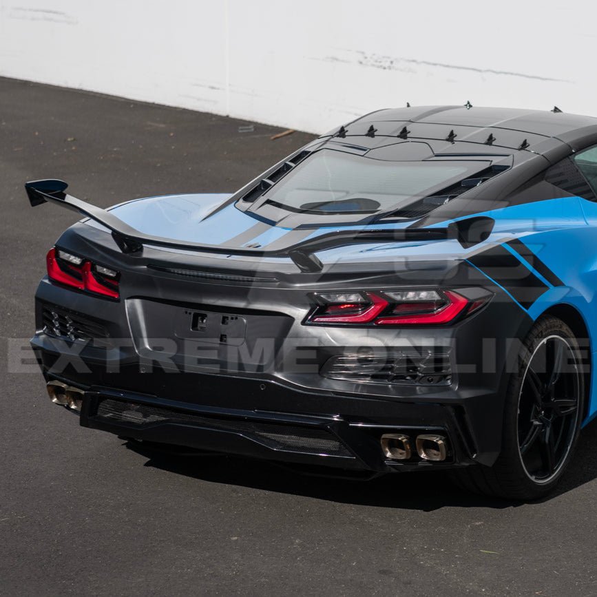 Chevrolet Corvette C8 Stingray Z06 Style Rear Bumper Spoiler Conversion Kit 2020-Up