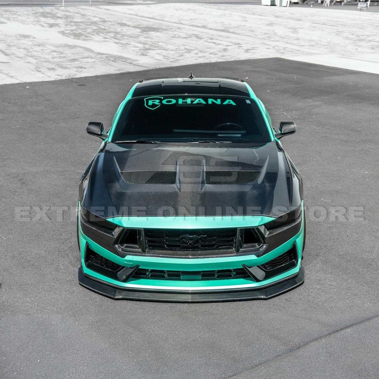 2024+ Ford Mustang Front BumpFord Mustang S650 Dark Horse Factory Style Carbon Fiber Front Bumper Lip Splitter Panel 2024-Uper Lip Splitter Panel