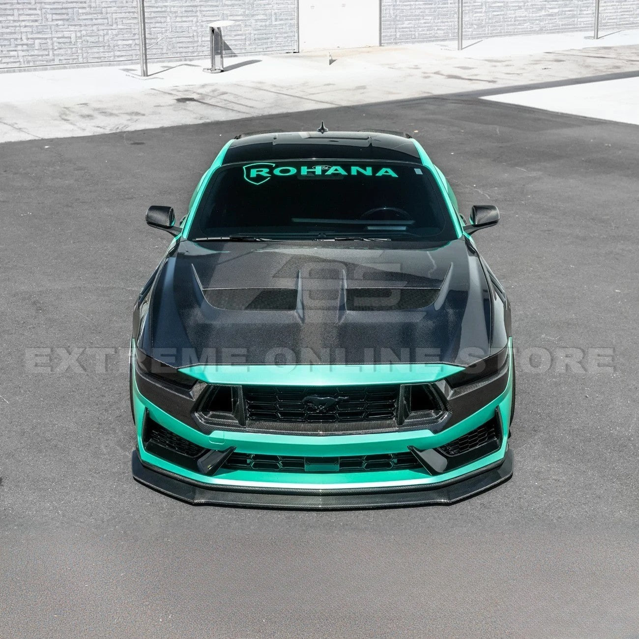 Ford Mustang S650 Dark Horse Factory Style Dry Carbon Fiber Front Upper Lower Side Grille Trim Inserts 2024-Present