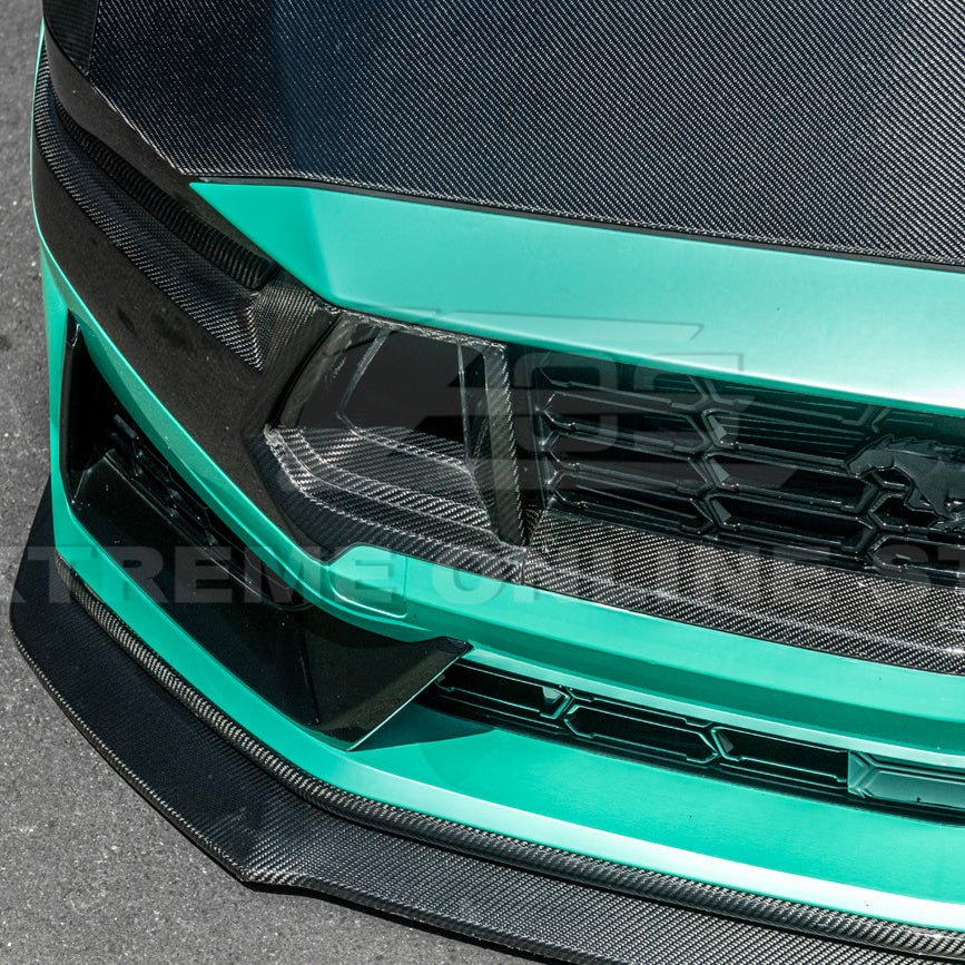Ford Mustang S650 Dark Horse Dry Carbon Fiber Front Grille Insert Set 2024-Up