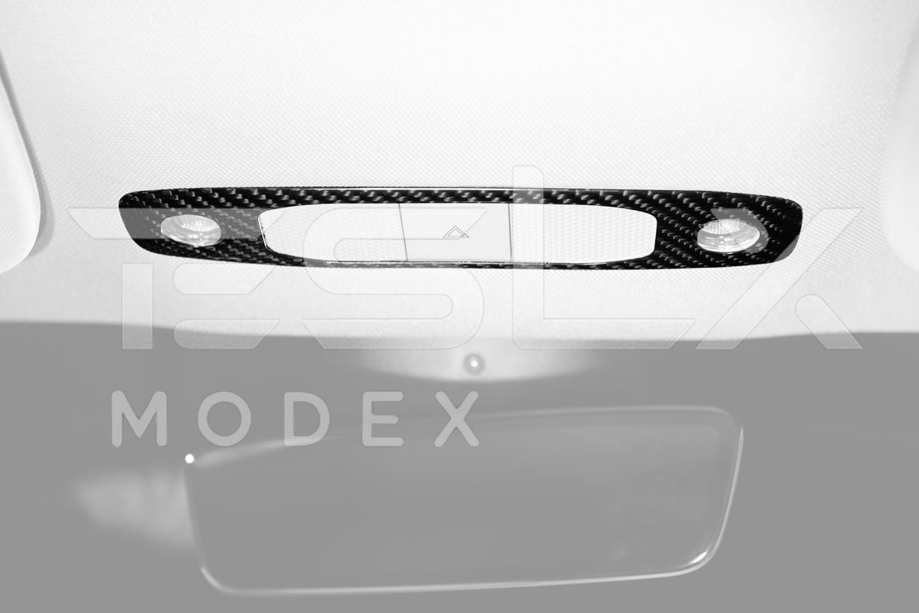 Tesla Model 3 Model Y Carbon Fiber Interior Reading Light Frame Cover 2020-2024