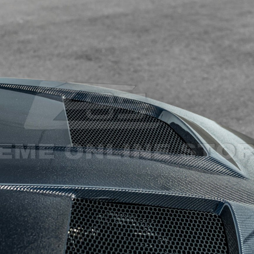 Ford Mustang S650 GTD Style Carbon Fiber Front Bumper Hood 2024-Up