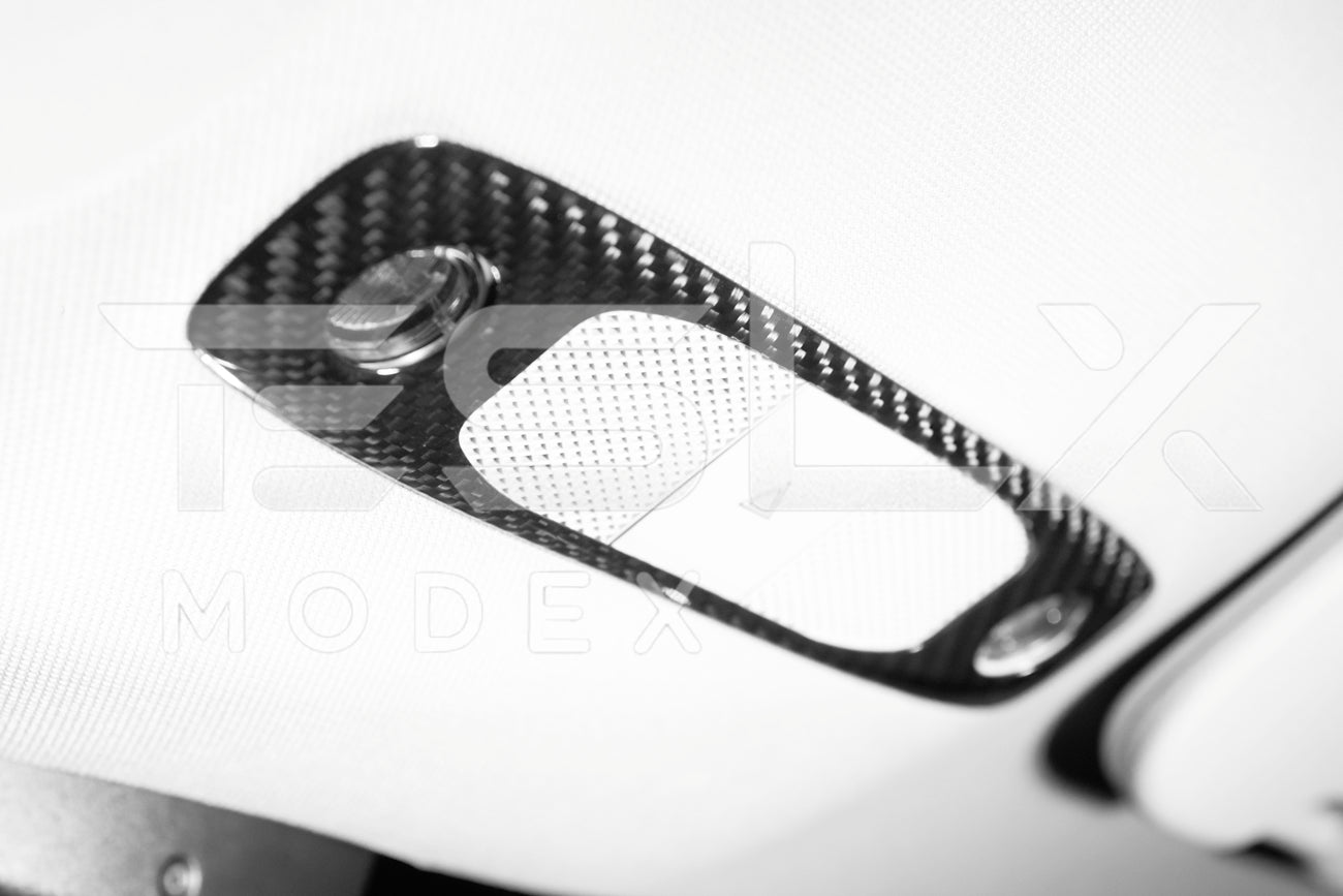Tesla Model 3 Model Y Carbon Fiber Interior Reading Light Frame Cover 2020-2024