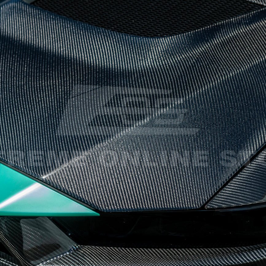 Ford Mustang S650 GTD Style Carbon Fiber Front Bumper Hood 2024-Up