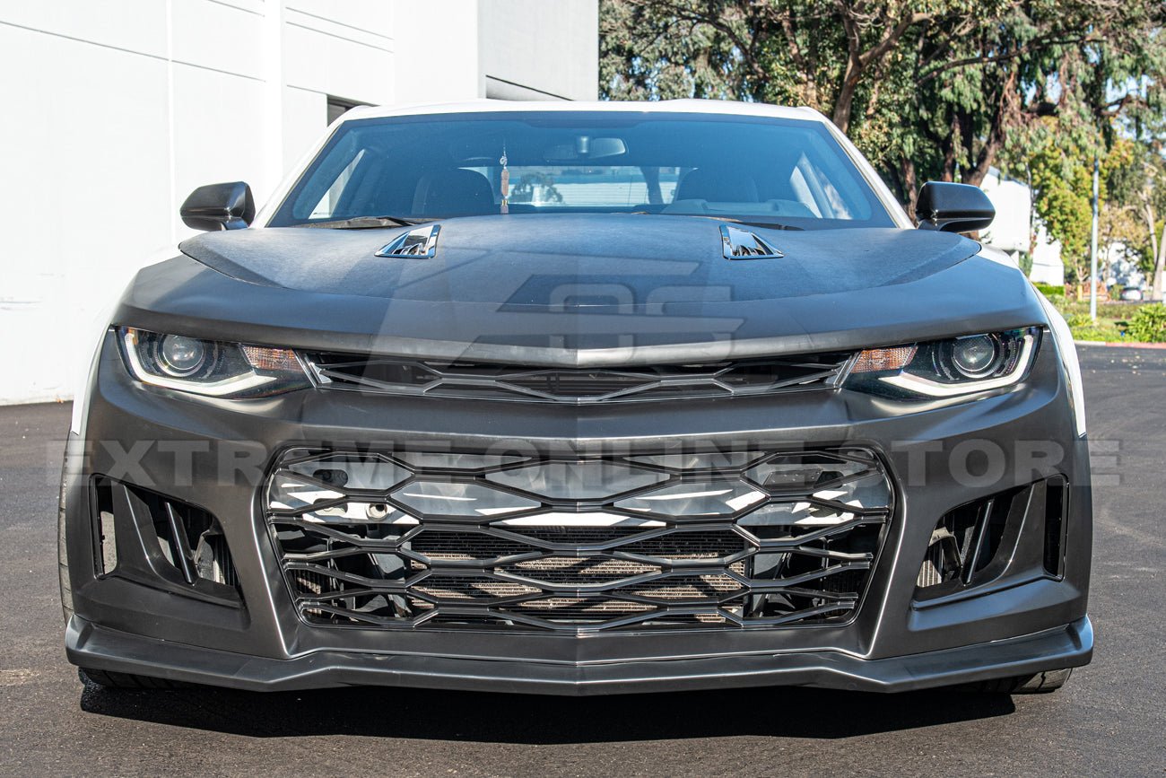 Chevrolet Camaro 6th Gen ZL1 Style Primed Black Front Bumper Kit 2016-2018