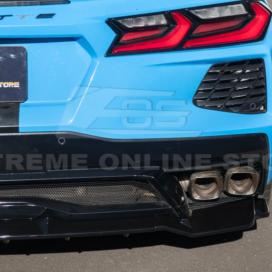 Chevrolet Corvette C8 Performance Style Matte Black Rear Diffuser Lip Winglet Kit 2020-2026