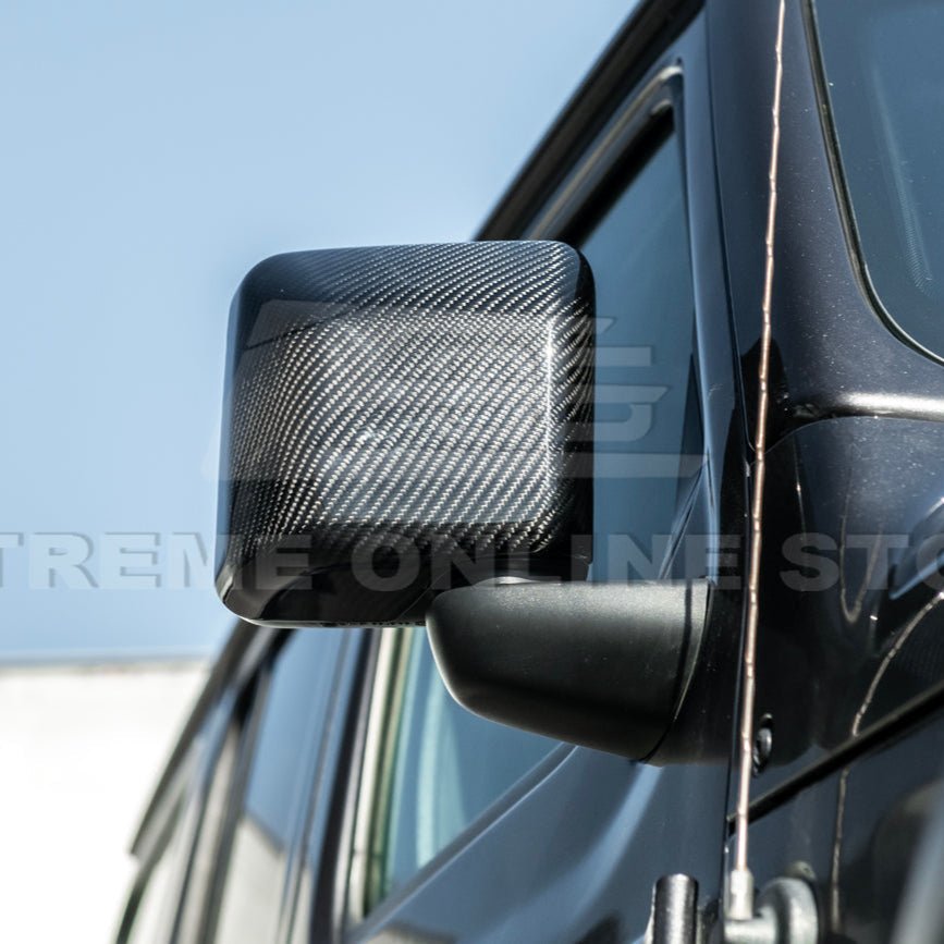 Jeep Wrangler JL JT Dry Carbon Fiber Mirror Cap Cover Pair 2018-Up