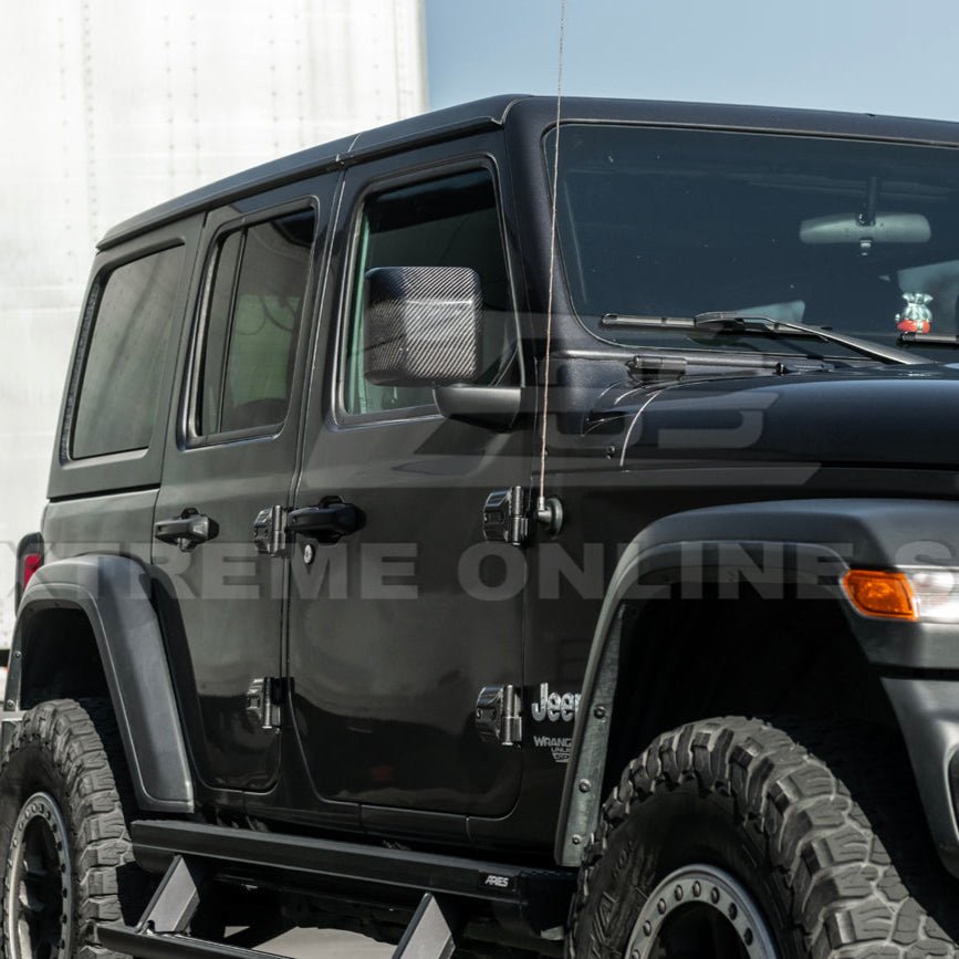 Jeep Wrangler JL JT Dry Carbon Fiber Mirror Cap Cover Pair 2018-Up