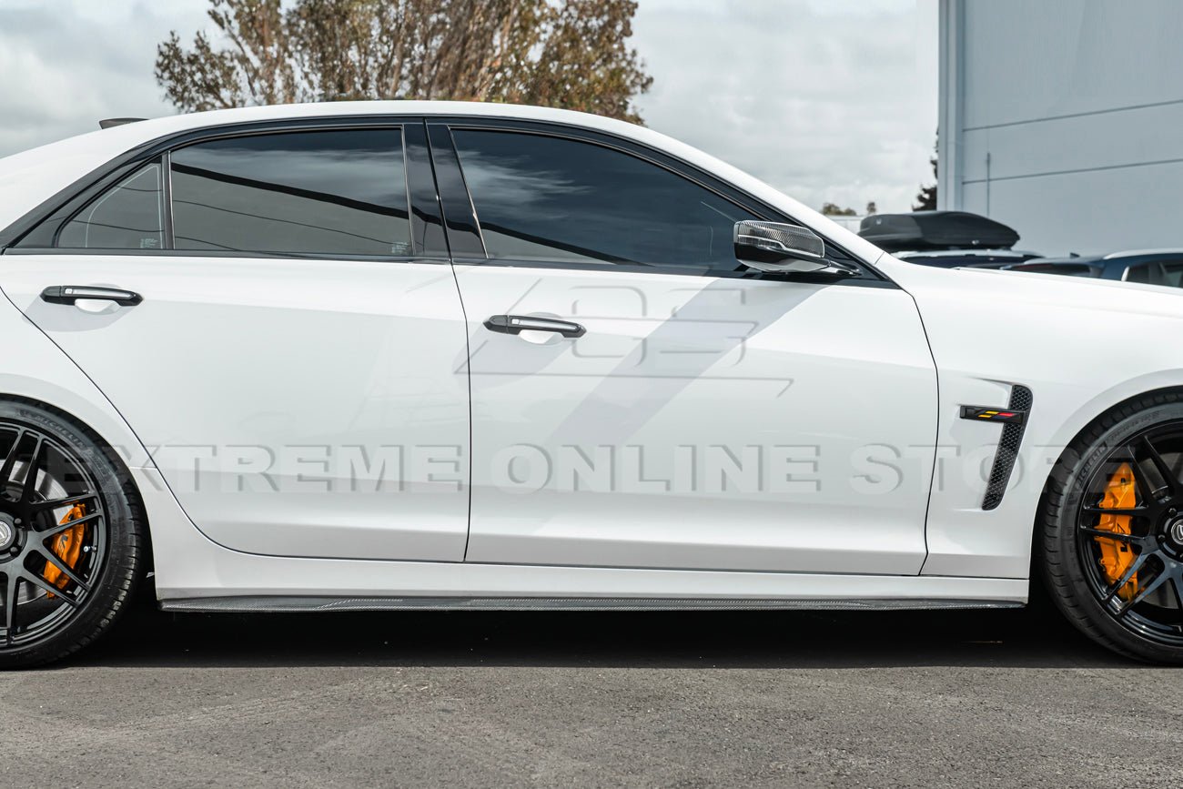 Cadillac CTS-V Alpha Carbon Fiber Front Splitter Side Skirts Wheel Arch Kit 2016-2019