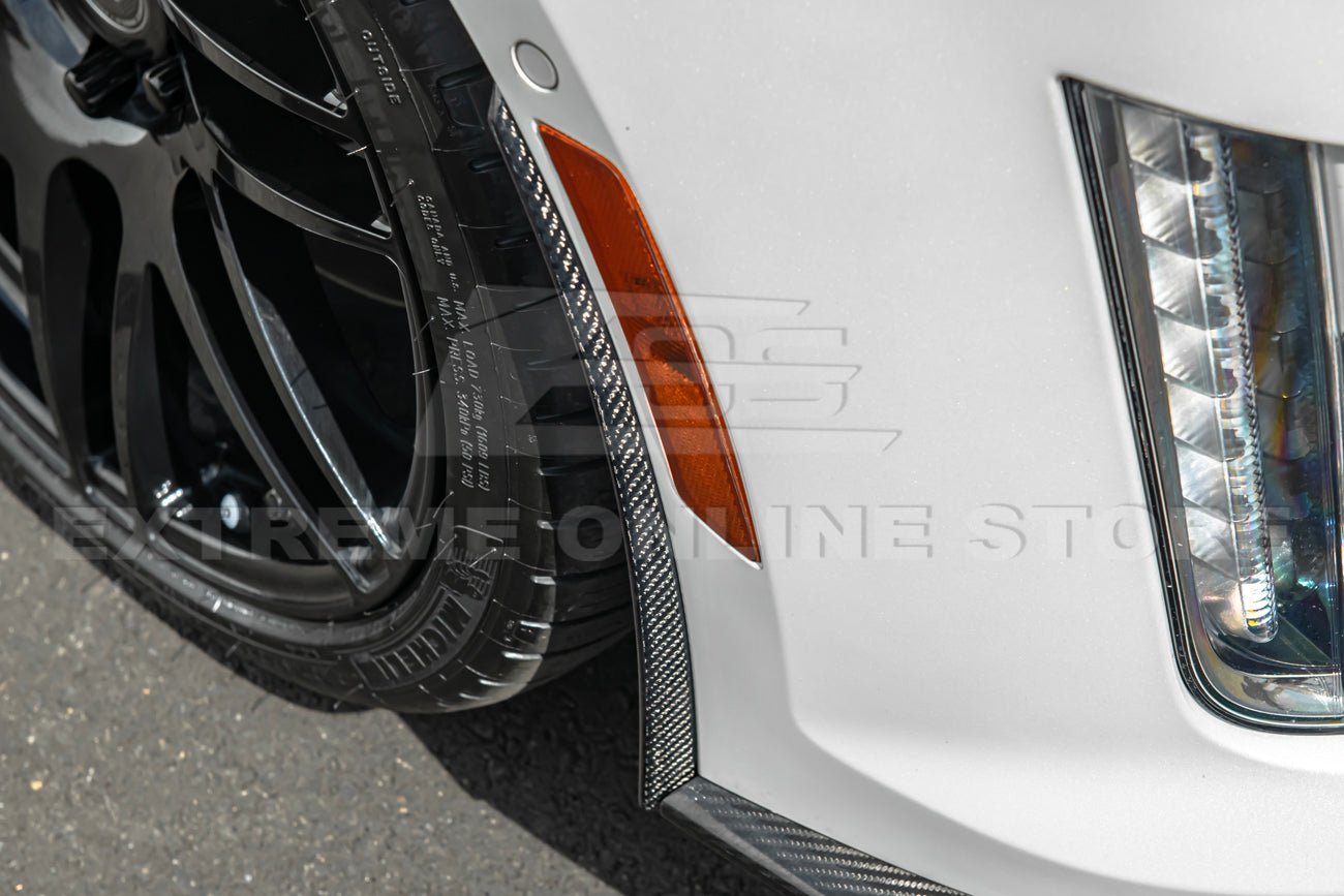 Cadillac CTS-V Alpha Carbon Fiber Front Splitter Side Skirts Wheel Arch Kit 2016-2019