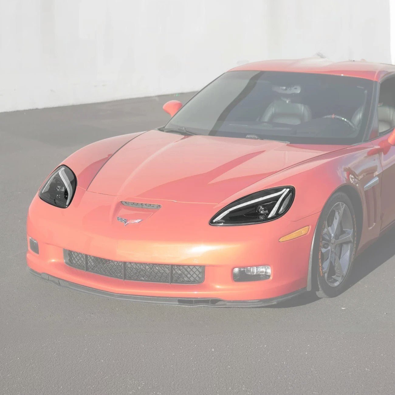 Chevrolet Corvette C6 C8 Style Clear Lens Sequential LED Front Headlights 2005-2013