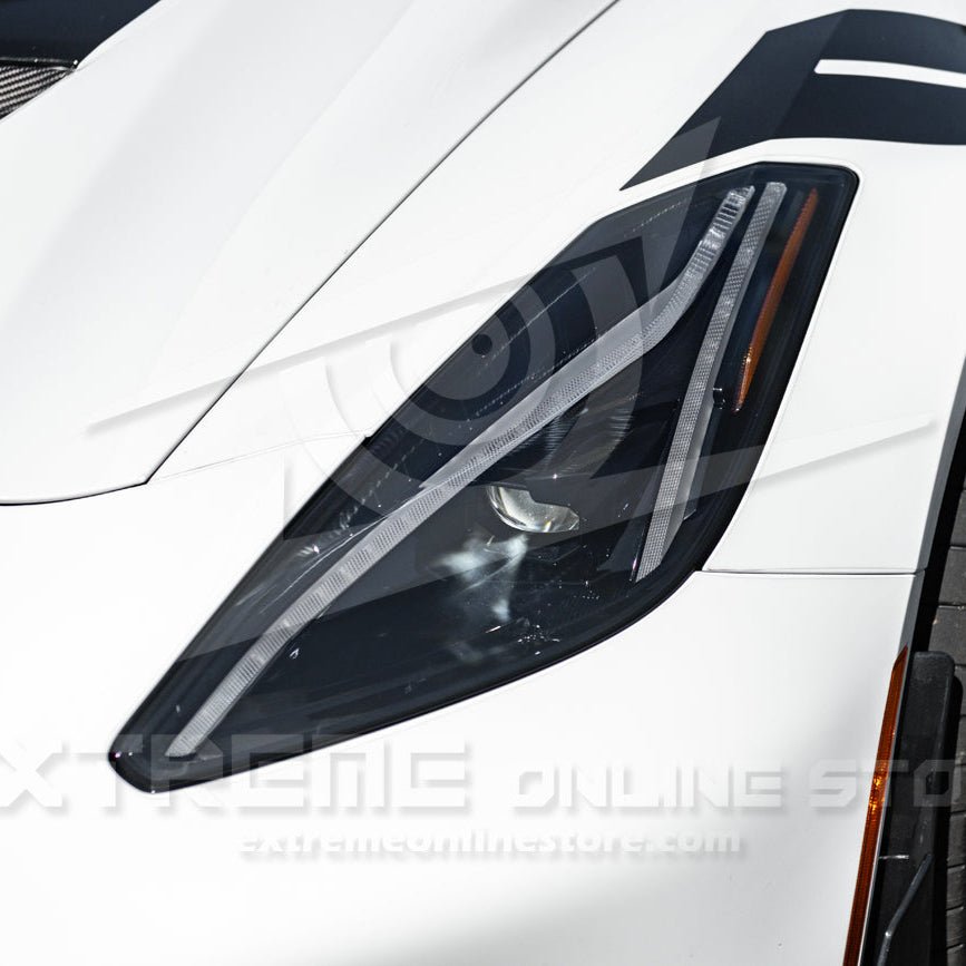 Chevrolet Corvette C7 C8 Style Smoke LED Sequential Headlights 2014-2019