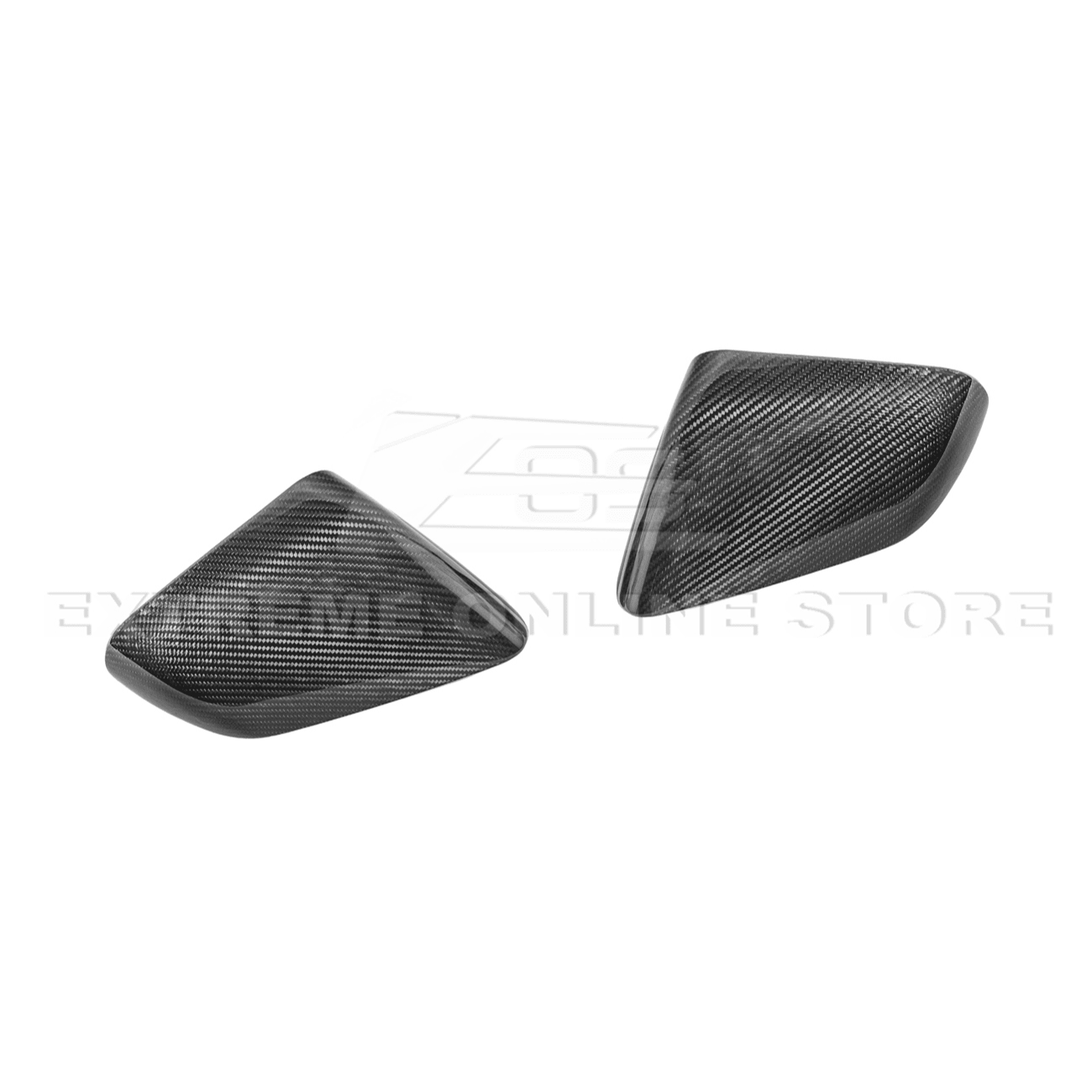 Ford Mustang S550 Dry Carbon Fiber Mirror Cap Cover Pair 2015-2023