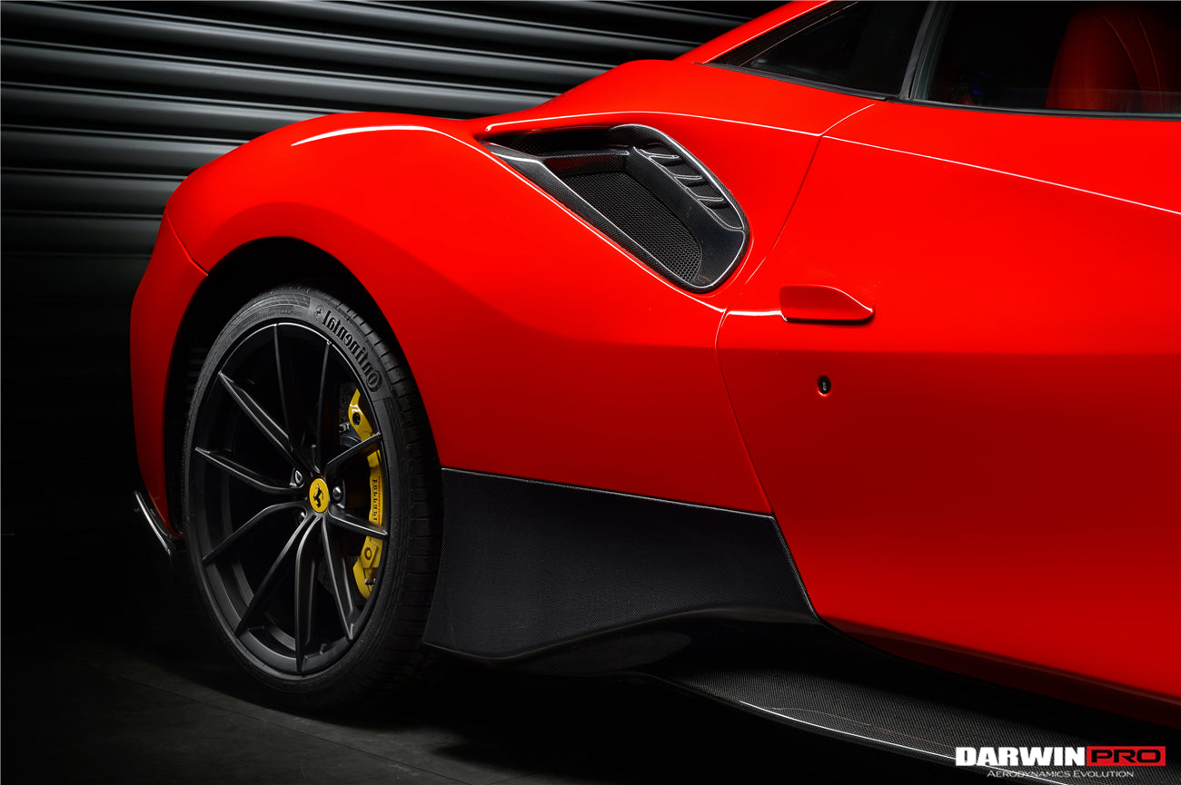 2015 - 2020 Ferrari 488 GTB & Spyder Pista Style Quarter Panel Side Scoops