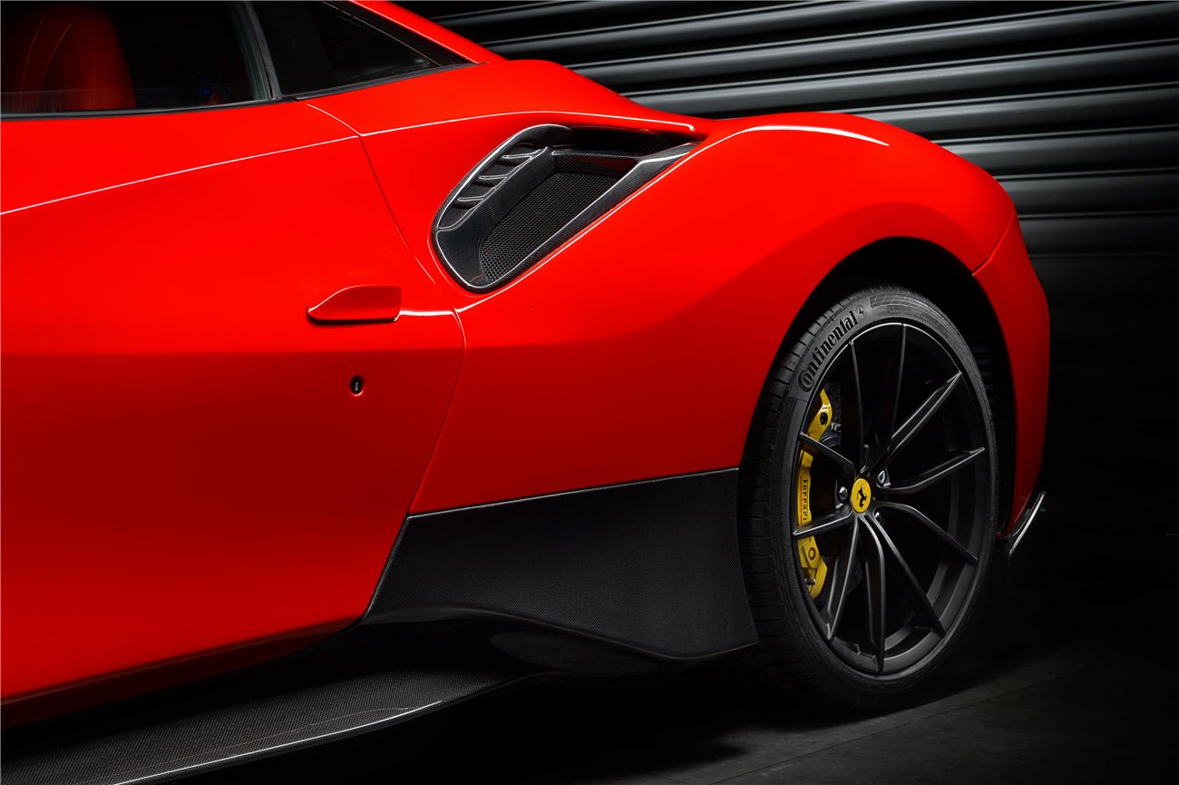 2015 - 2020 Ferrari 488 GTB & Spyder Pista Style Quarter Panel Side Scoops