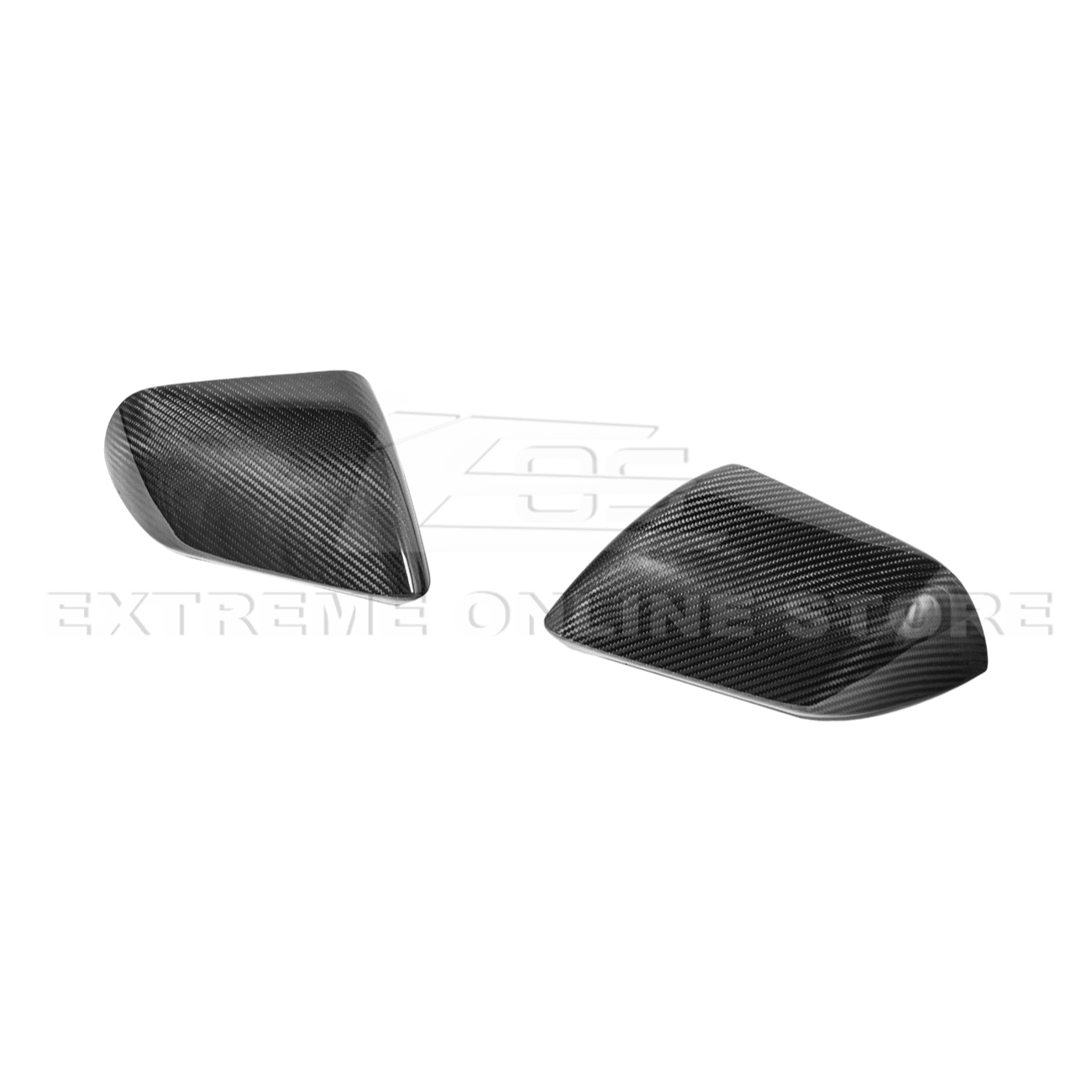 Ford Mustang S550 Dry Carbon Fiber Mirror Cap Cover Pair 2015-2023
