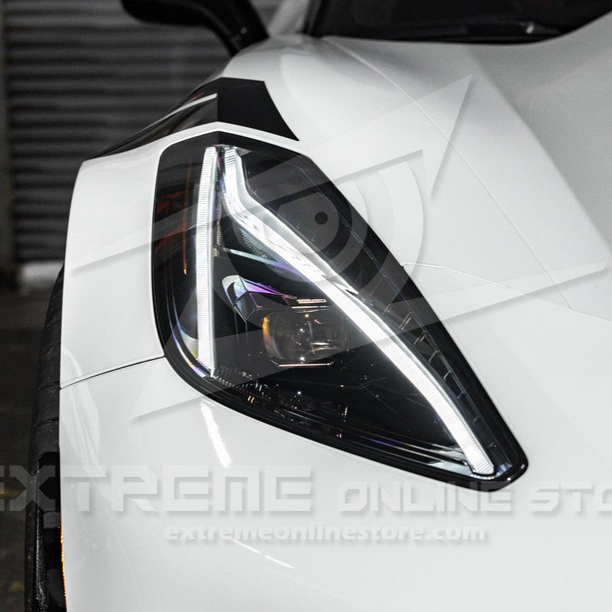 Chevrolet Corvette C7 C8 Style Smoke LED Sequential Headlights 2014-2019